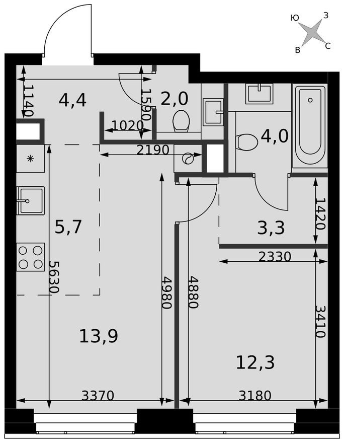 2е квартира