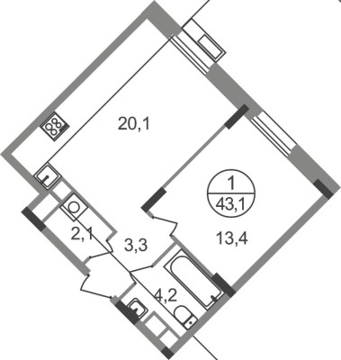 1к. квартира