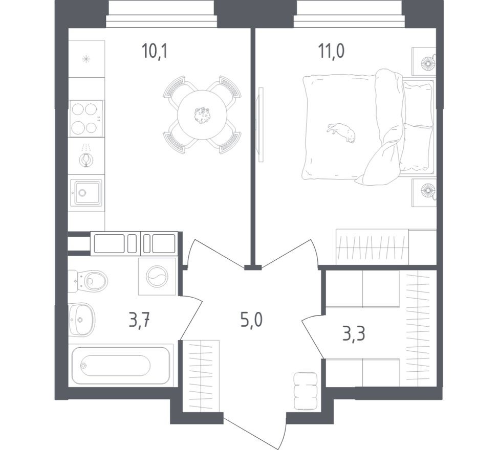 1к. квартира