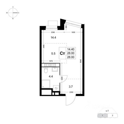 1к. квартира