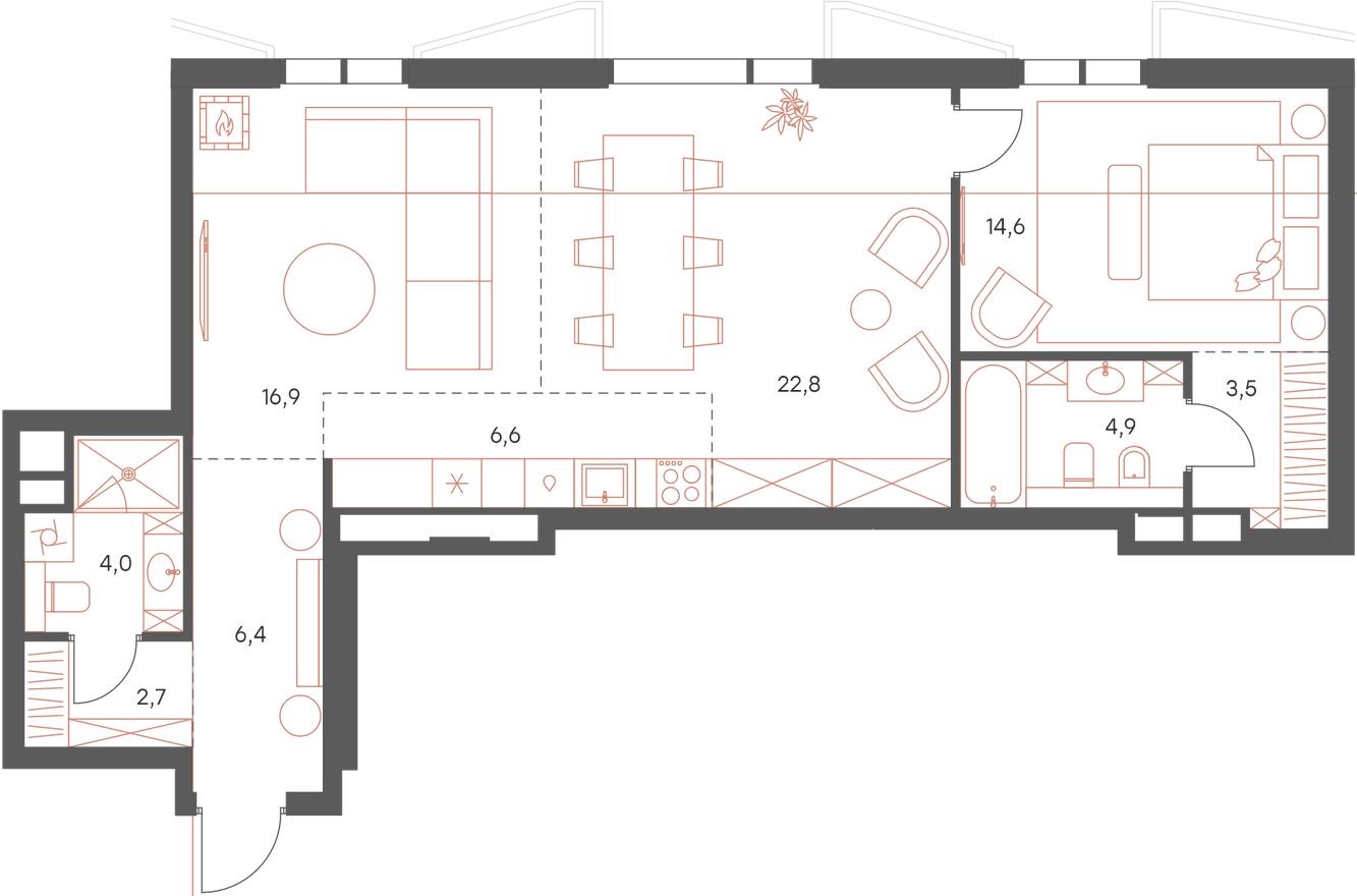 3к. квартира