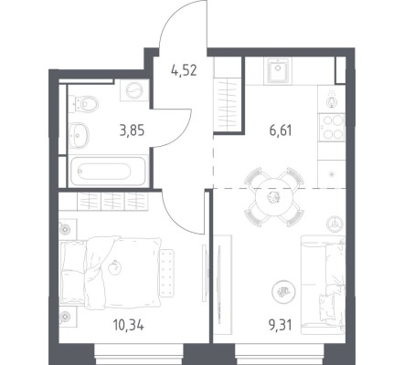 1к. квартира