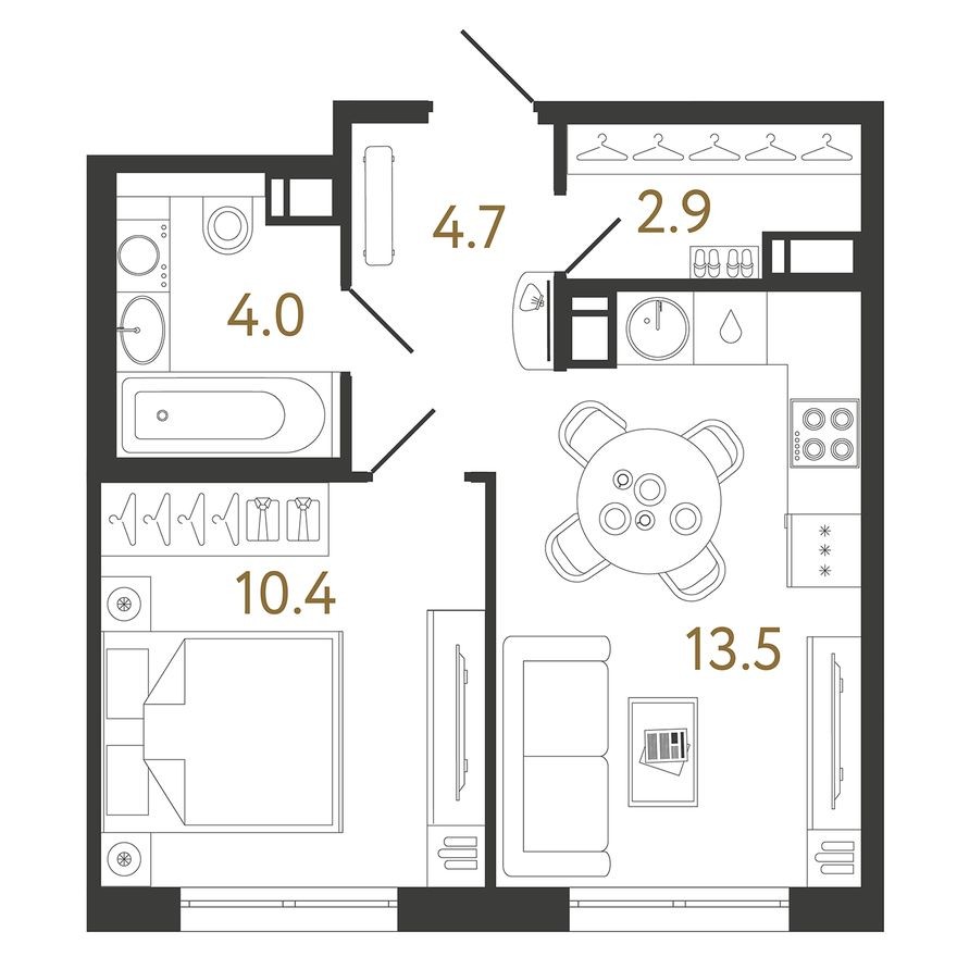 1к. квартира