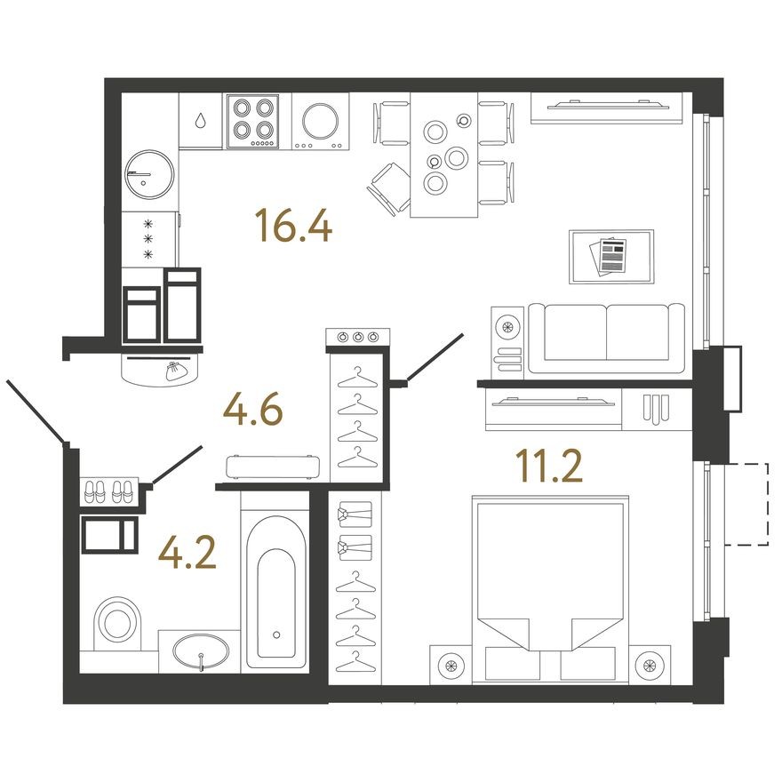 1к. квартира