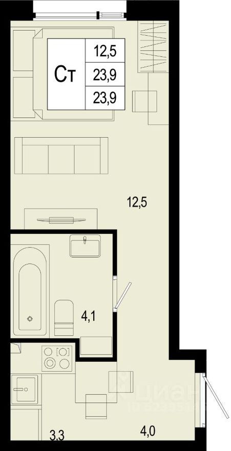 1к. квартира