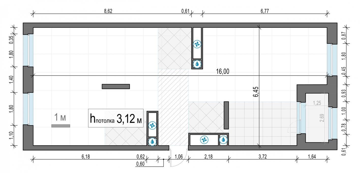 Планировка — 3к. квартира, 91.5 м²