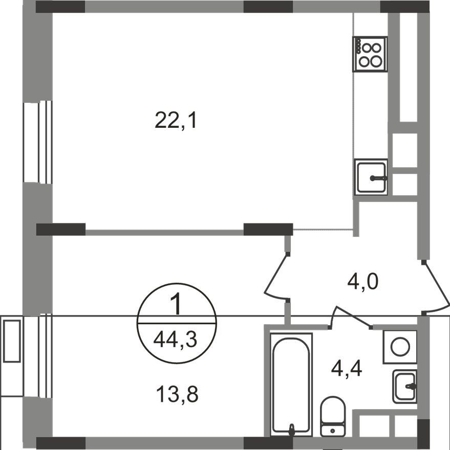 1к. квартира