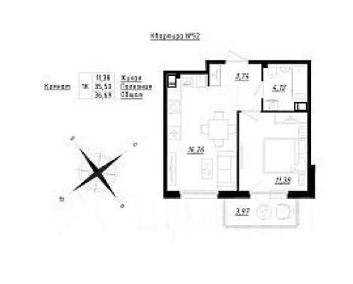 1к. квартира