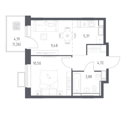 1к. квартира