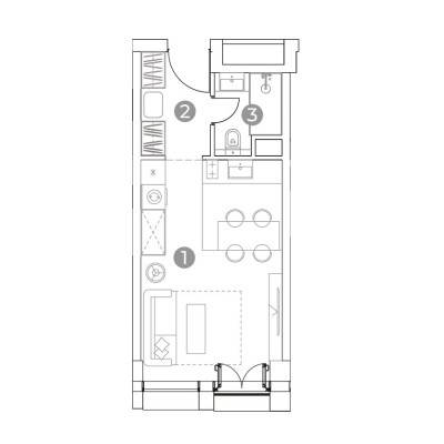 1к. апартаменты