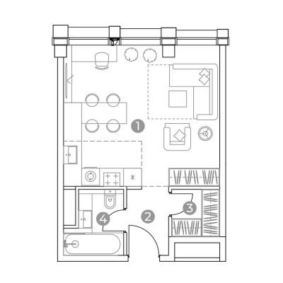 1к. апартаменты