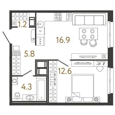 1к. квартира