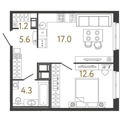 1к. квартира