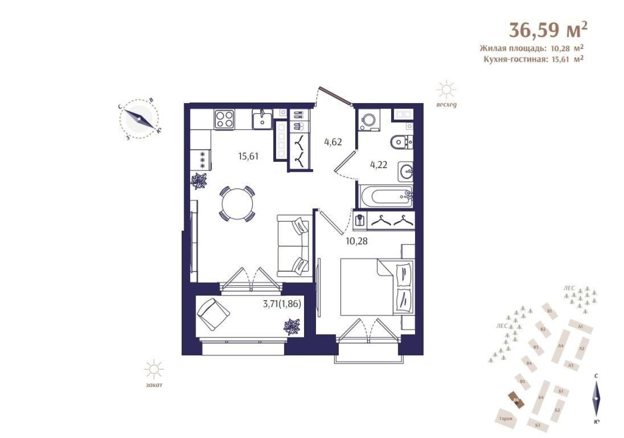 1к. квартира