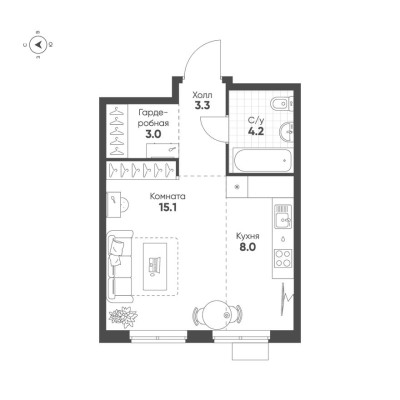 1к. квартира