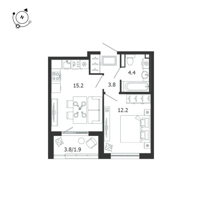 1к. квартира