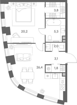 1к. квартира