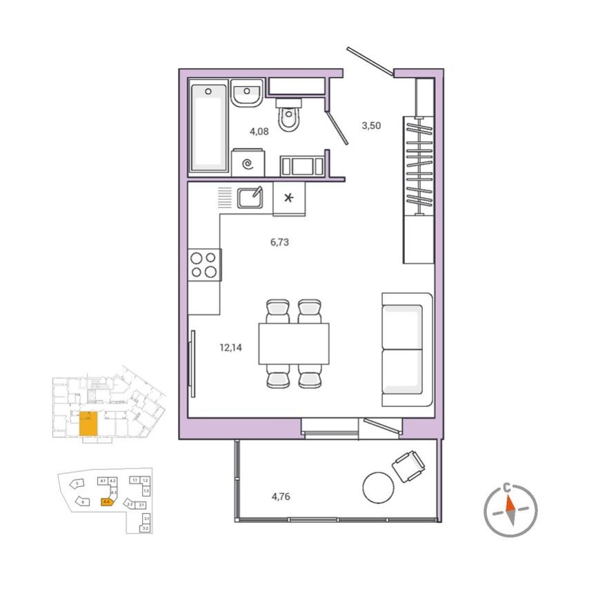 1к. квартира