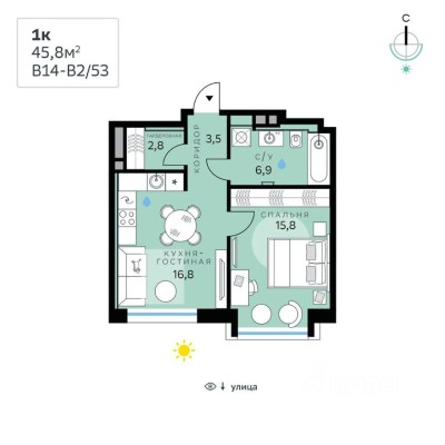 1к. квартира