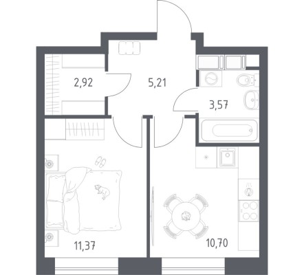 1к. квартира