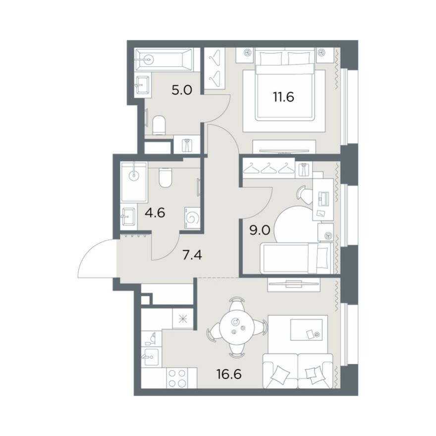 2к. квартира