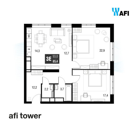 3к. квартира