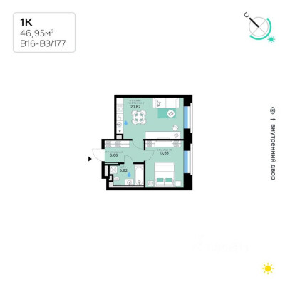 1к. квартира