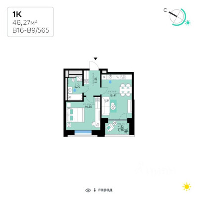 1к. квартира