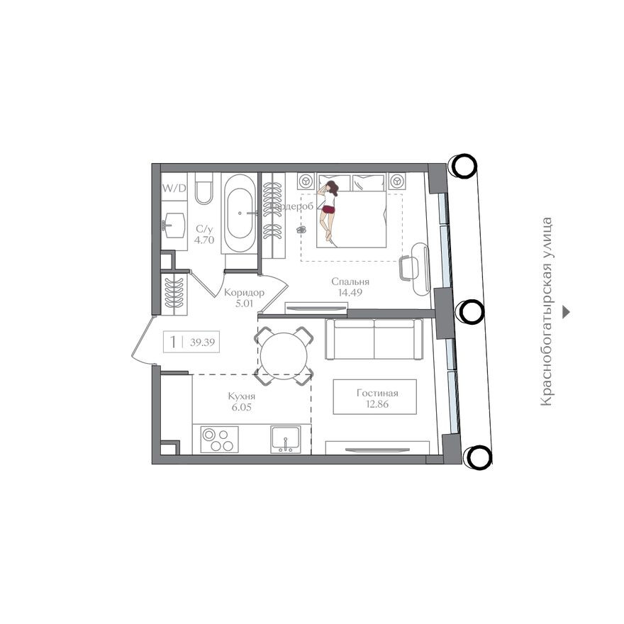 1к. квартира