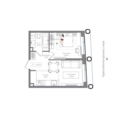 1к. квартира