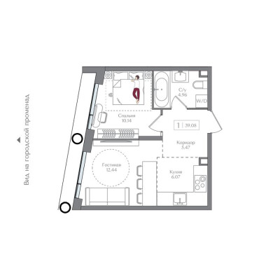 1к. квартира