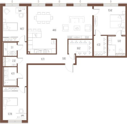 3к. квартира