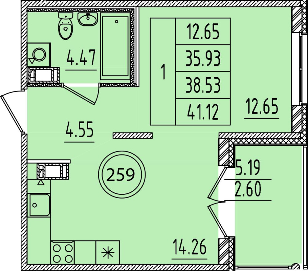 1к. квартира
