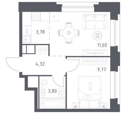 1к. квартира