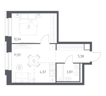 1к. квартира