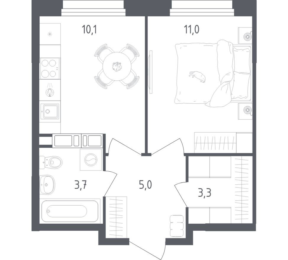 1к. квартира