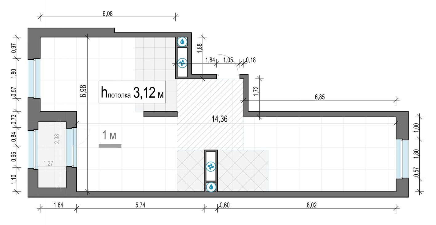 Планировка — 2к. квартира, 72.4 м²