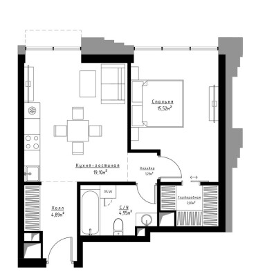 1к. квартира