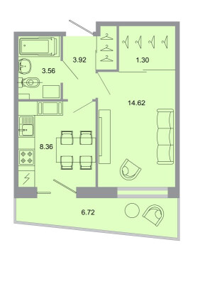 1к. квартира