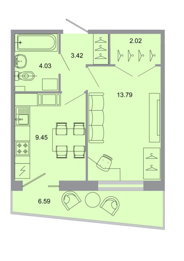 1к. квартира