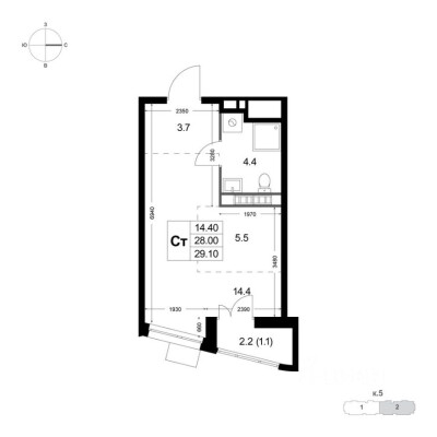 1к. квартира