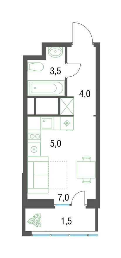 9к. квартира