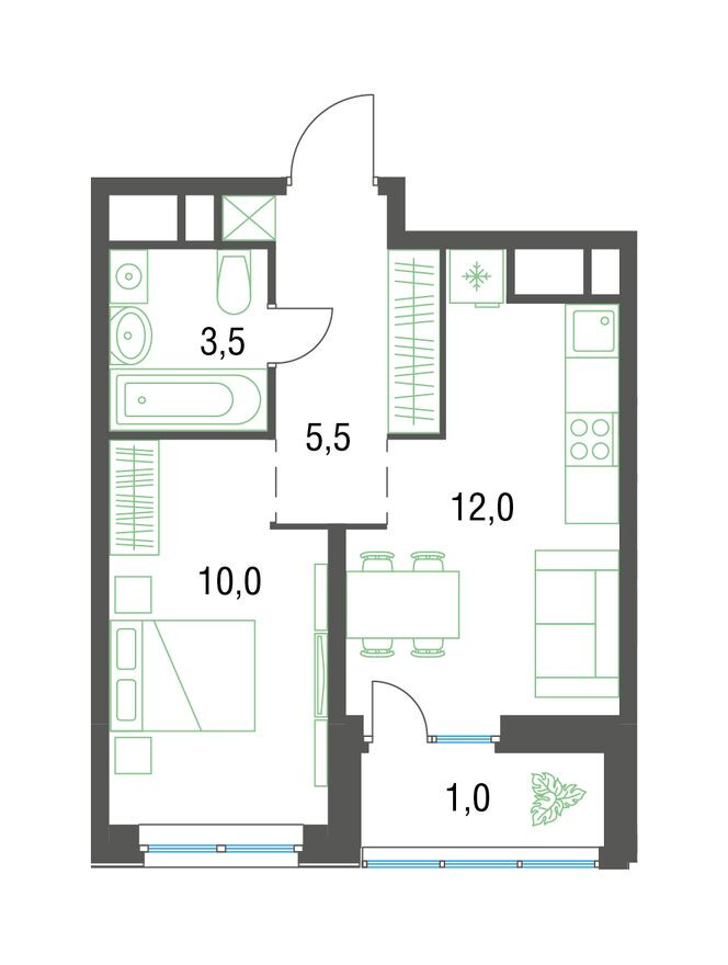 1к. квартира