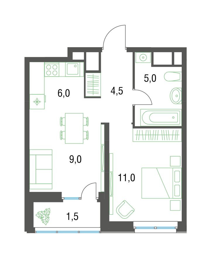 2к. квартира