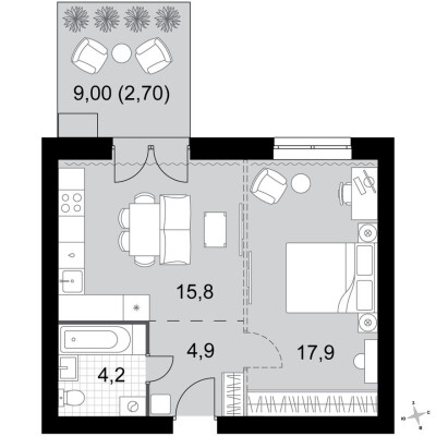 1к. квартира