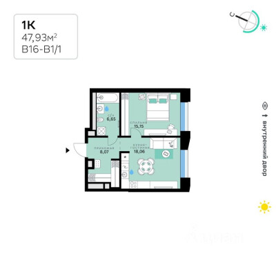 1к. квартира