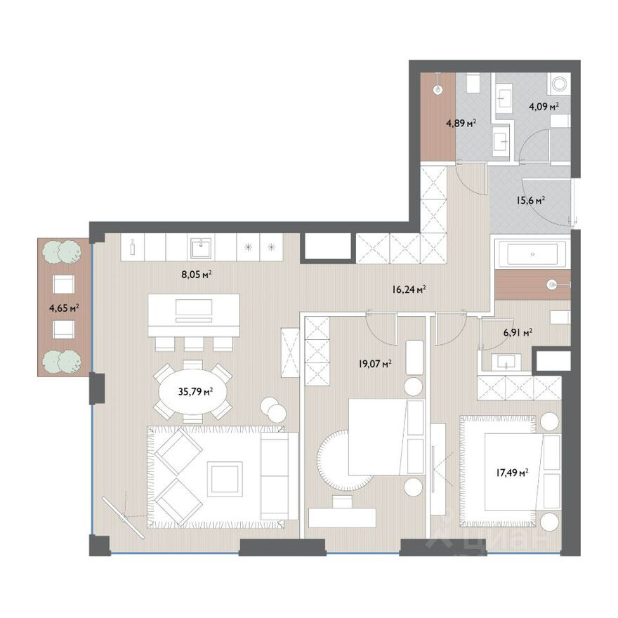 2к. квартира