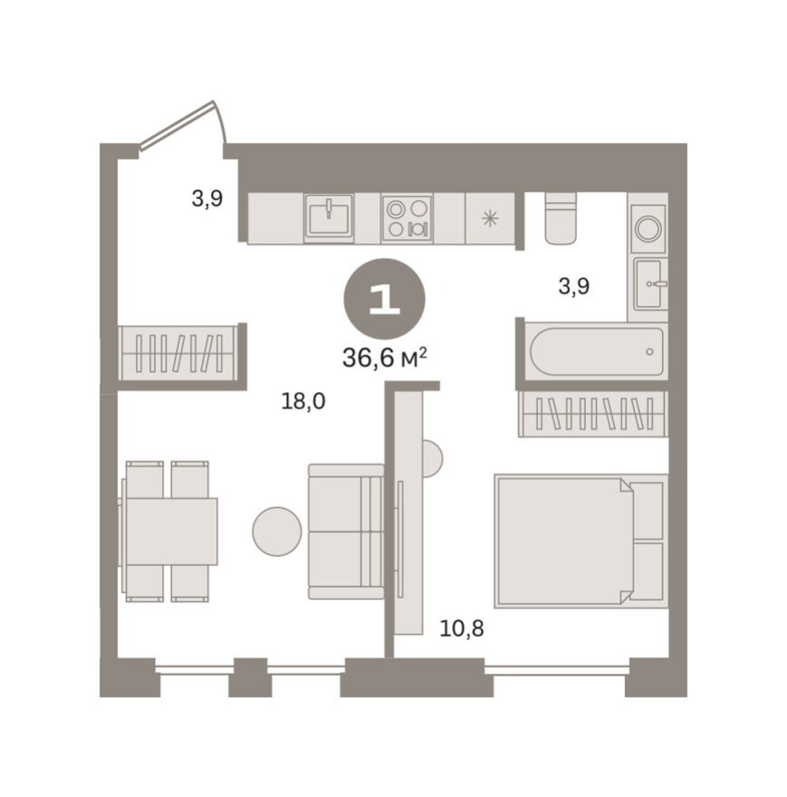 1к. квартира