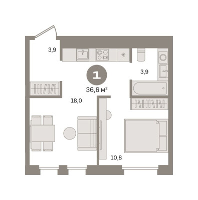 1к. квартира