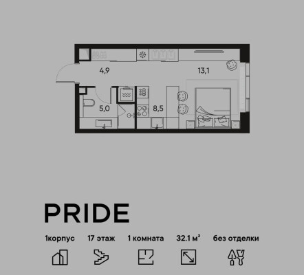 1к. квартира